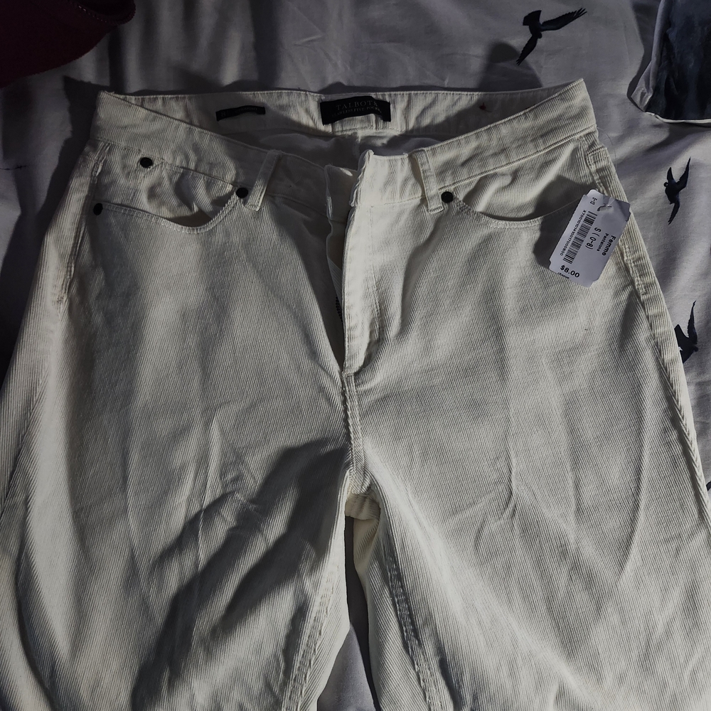 Talbots Off-White Corduroy Pants